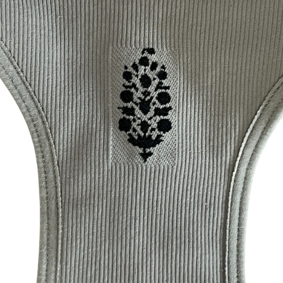 Free People Movement Ribbed Racerback Sports Bra XS/S Taupe Gray Medium Support - Picture 4 of 5